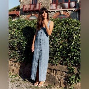 NWOT Zara z1975 buttoned denim midi dress